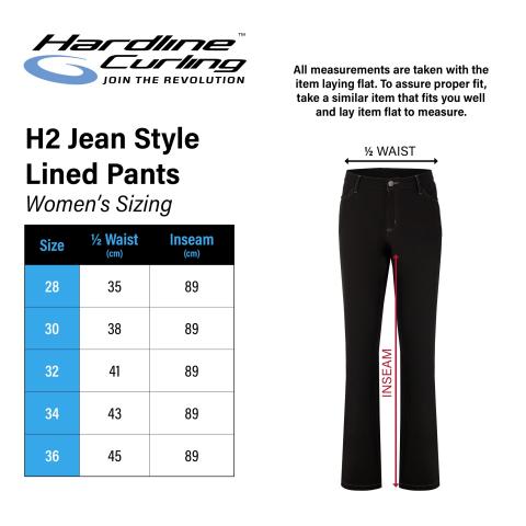 Hardline Women's H2 Jeans Style Lined Pants